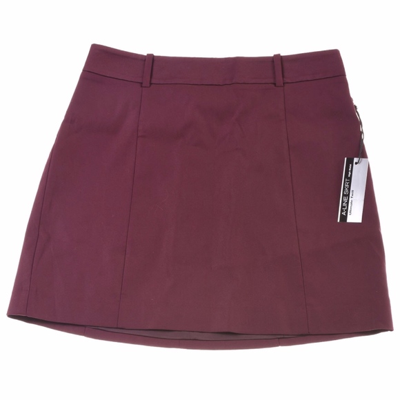 Express Dresses & Skirts - NEW Express high waist Skirt 6 Maroon A-line